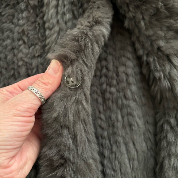 REVOLVE JUNE CORDED RABBIT FUR VEST WITH POCKETS SIZE XS/s - Picture 9 of 15